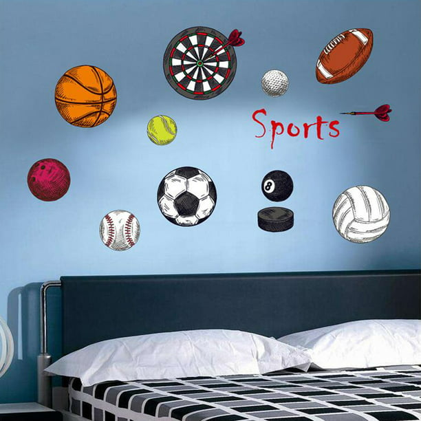 3D Fire Basketball Special Effect Self-adhesive Removable Wallpaper Murals Wall
